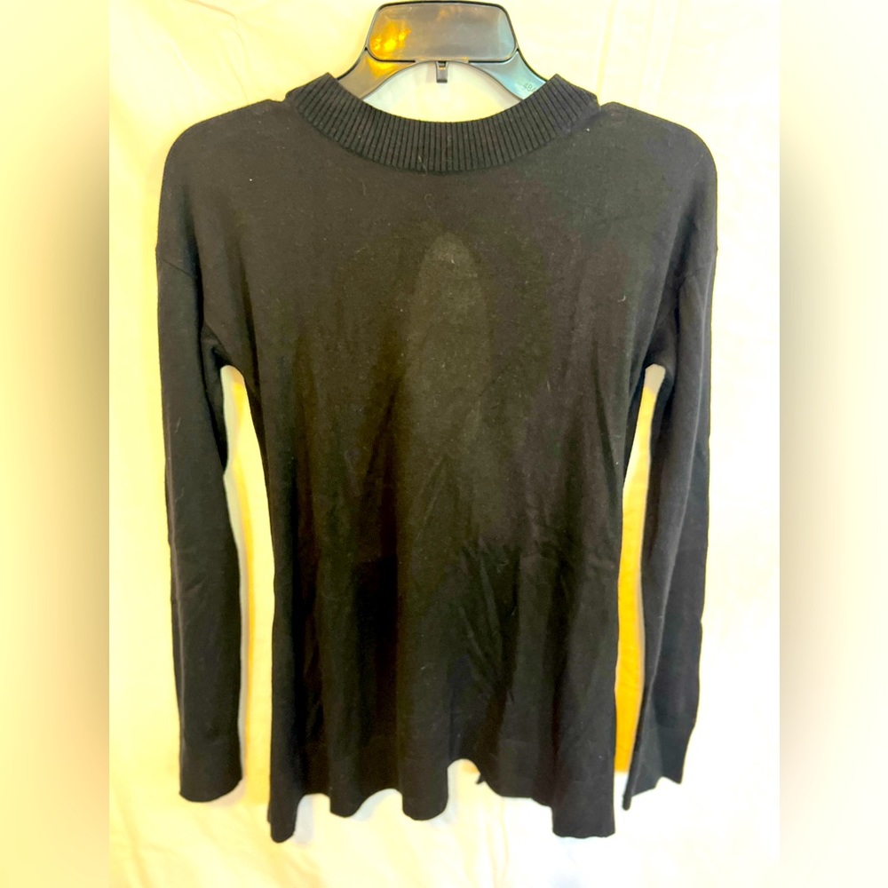 Philanthropy black vintage sweater w cross cross back size XS